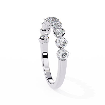 Half Eternity Round Diamond Band Ring