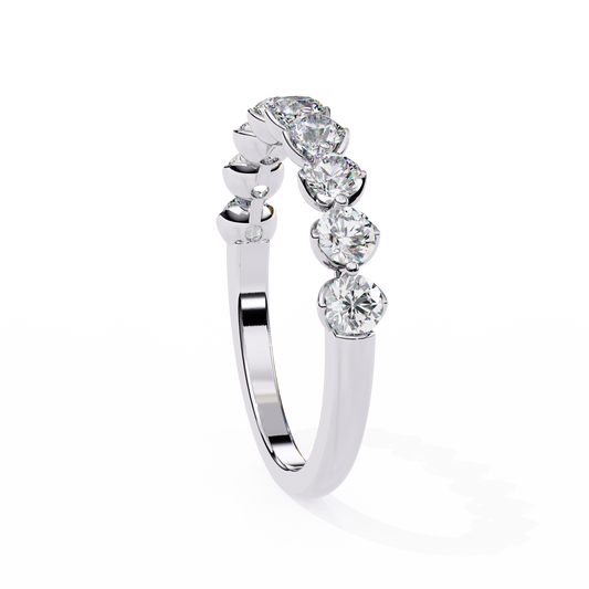 Half Eternity Round Diamond Band Ring