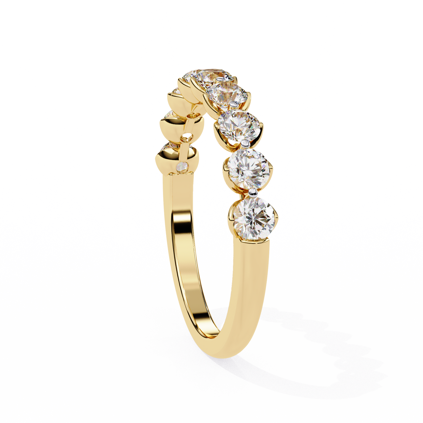 Half Eternity Round Diamond Band Ring