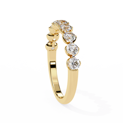 Half Eternity Round Diamond Band Ring