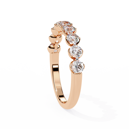 Half Eternity Round Diamond Band Ring