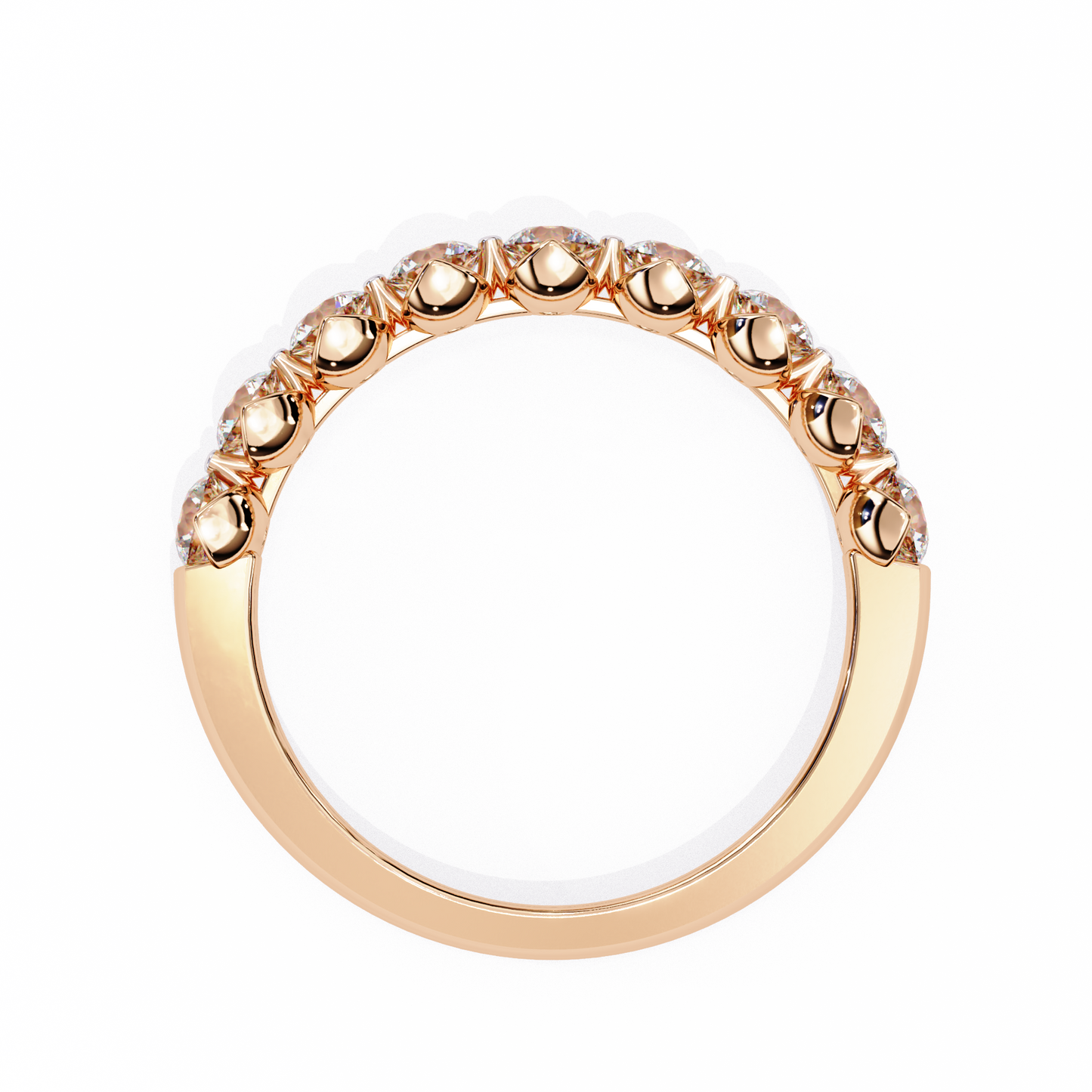 Half Eternity Round Diamond Band Ring