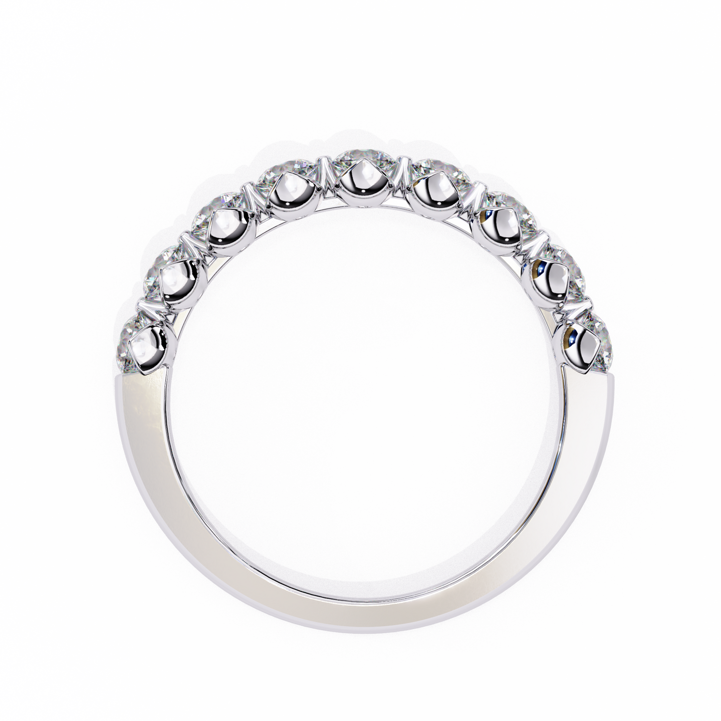 Half Eternity Round Diamond Band Ring