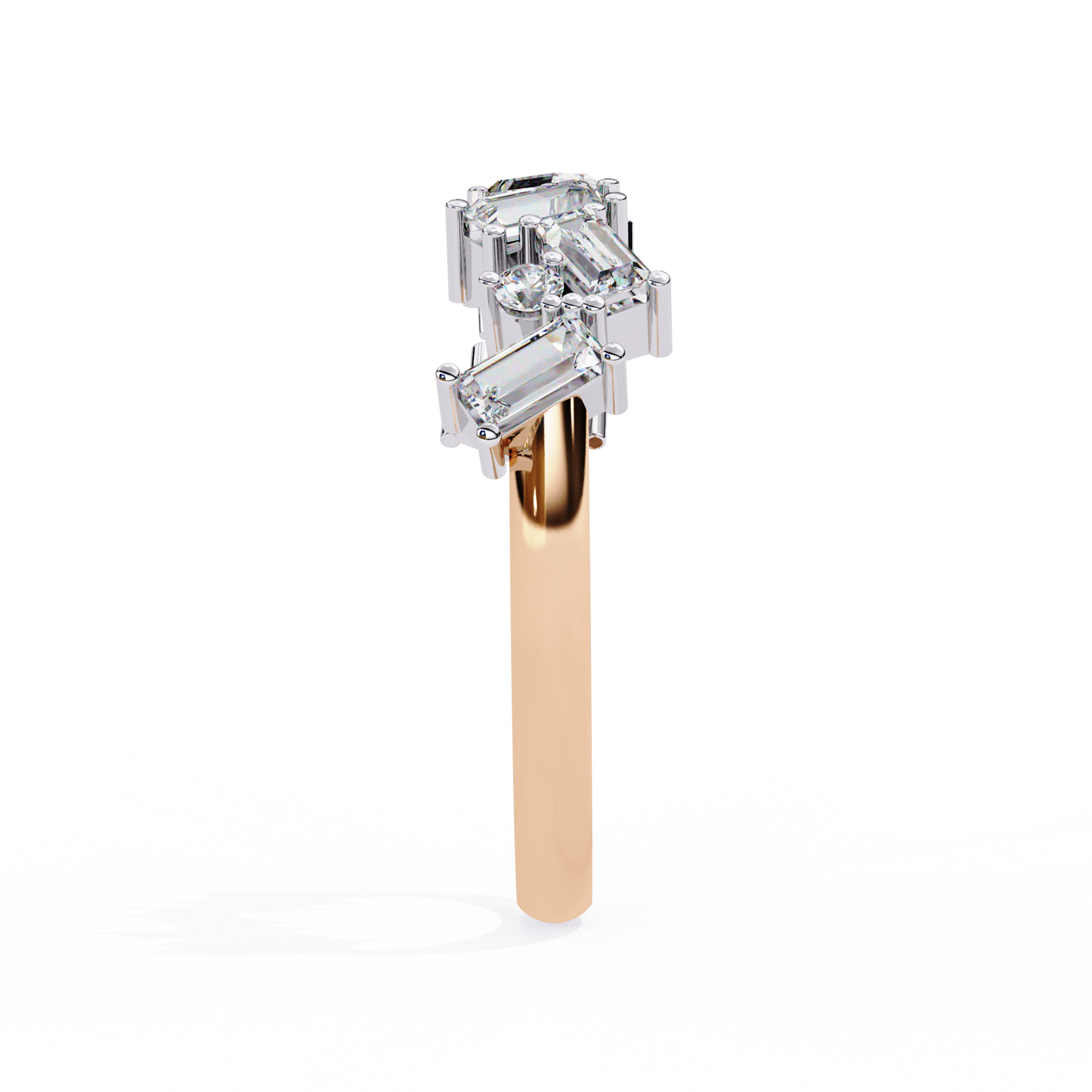 Zigzag Baguette Diamond Statement Ring