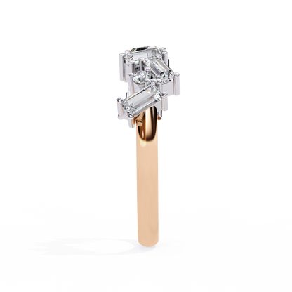 Zigzag Baguette Diamond Statement Ring