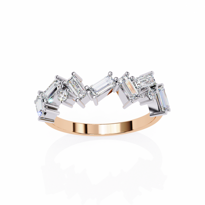 Zigzag Baguette Diamond Statement Ring