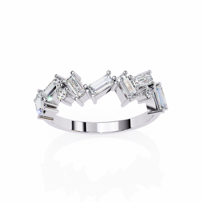 Zigzag Baguette Diamond Statement Ring