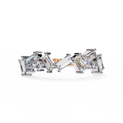 Zigzag Baguette Diamond Statement Ring