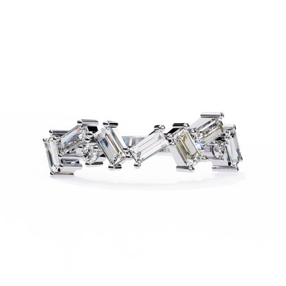 Zigzag Baguette Diamond Statement Ring