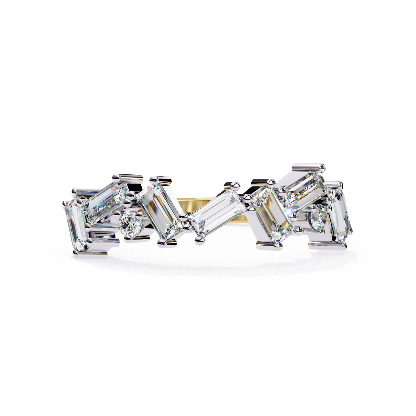 Zigzag Baguette Diamond Statement Ring