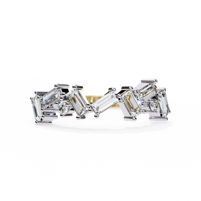 Zigzag Baguette Diamond Statement Ring