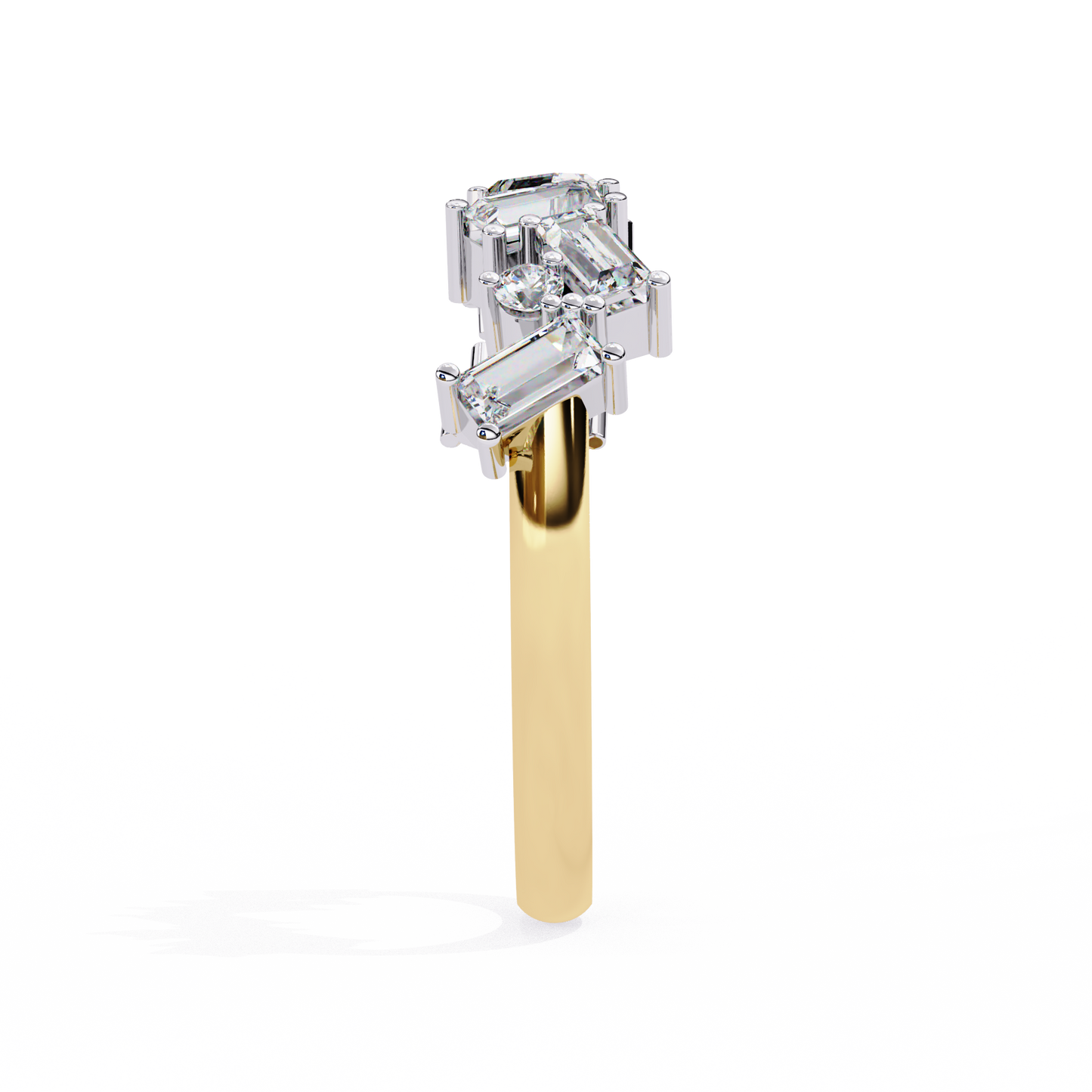 Zigzag Baguette Diamond Statement Ring