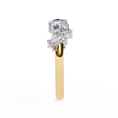Zigzag Baguette Diamond Statement Ring