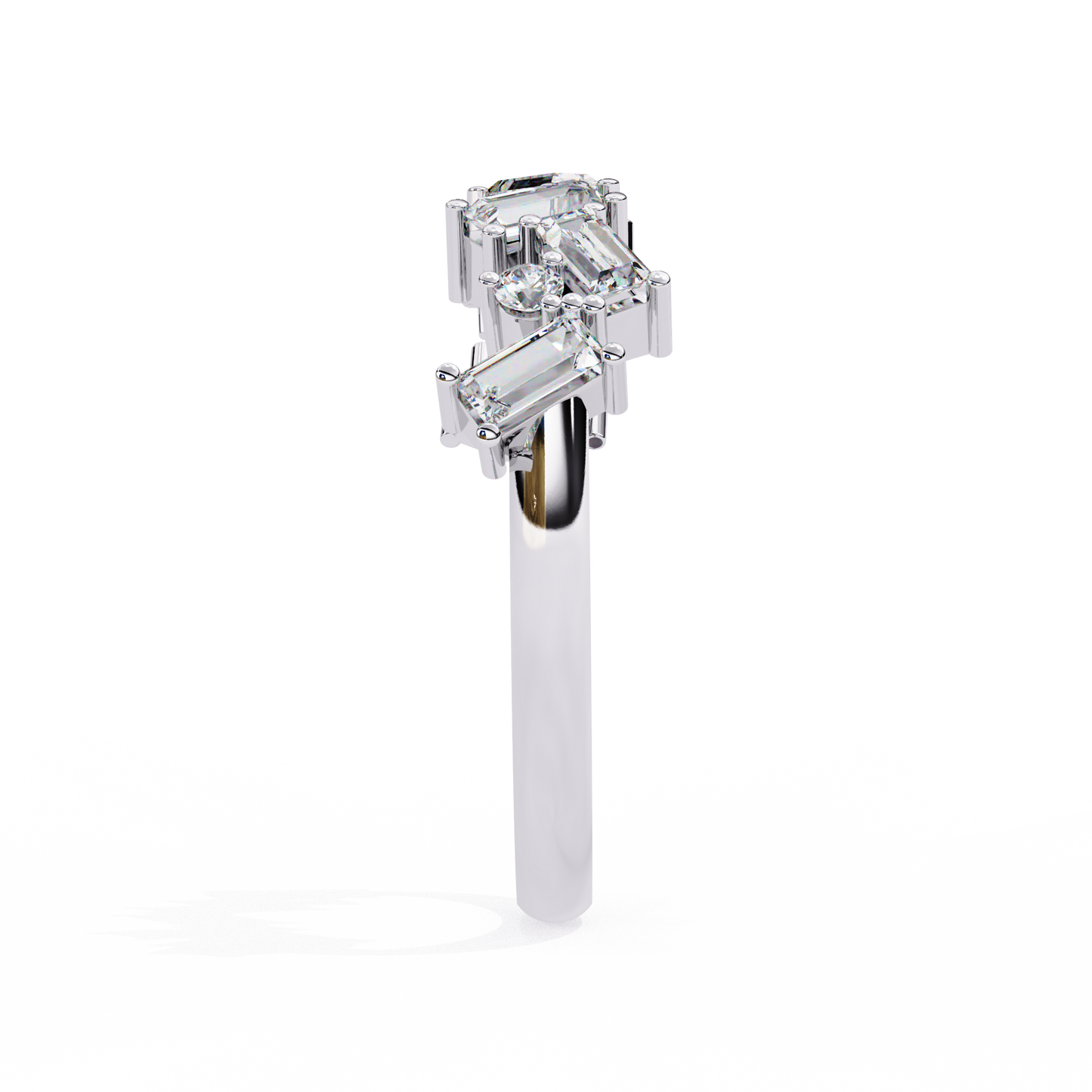 Zigzag Baguette Diamond Statement Ring