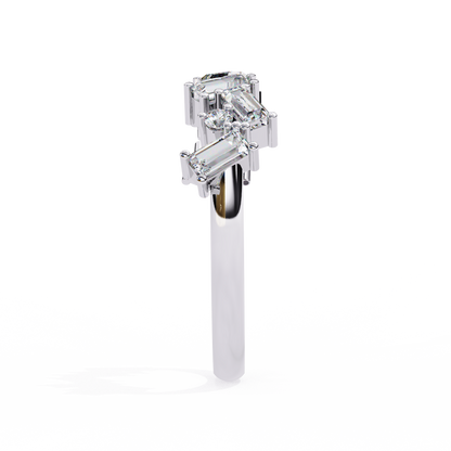 Zigzag Baguette Diamond Statement Ring