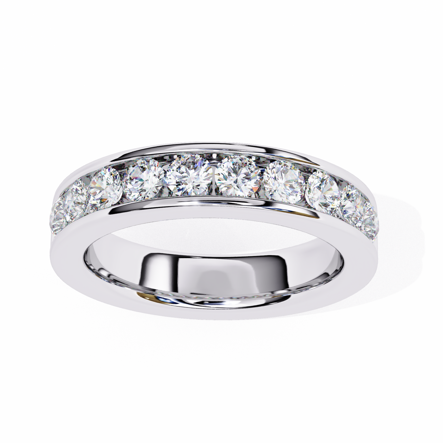 Channel Set Diamond Band Ring