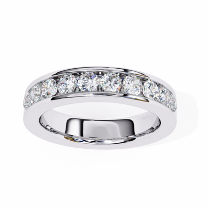 Channel Set Diamond Band Ring