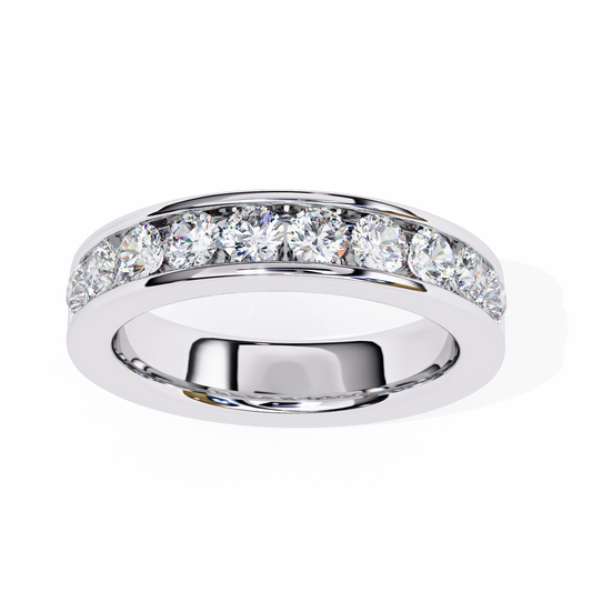 Channel Set Diamond Band Ring