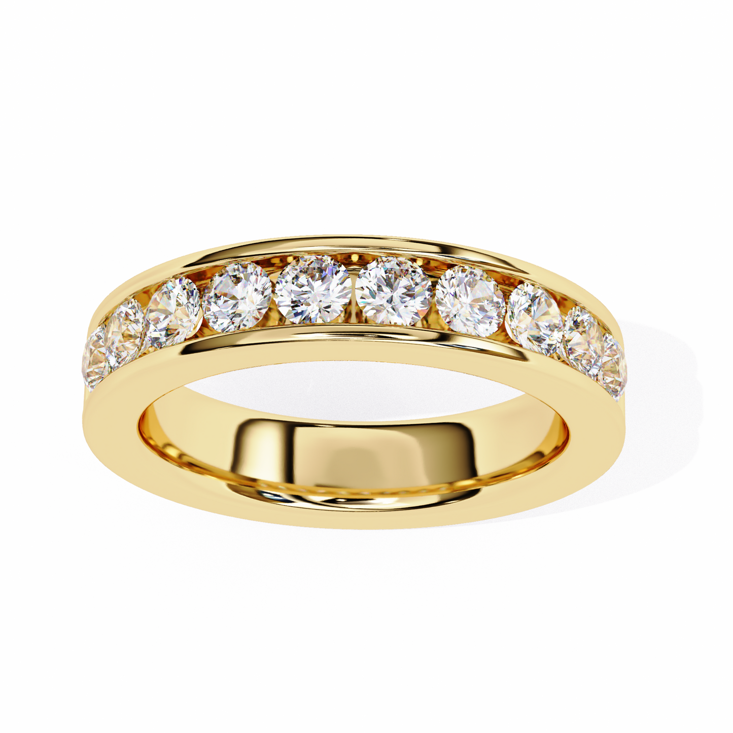 Channel Set Diamond Band Ring