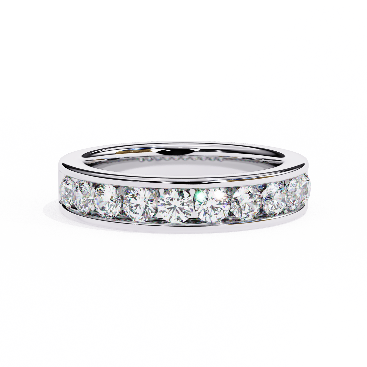 Channel Set Diamond Band Ring