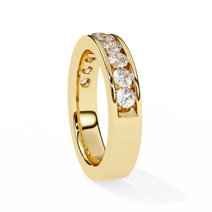 Channel Set Diamond Band Ring