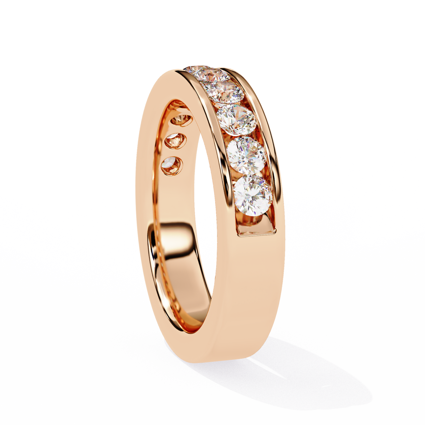 Channel Set Diamond Band Ring