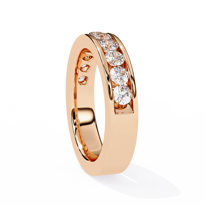 Channel Set Diamond Band Ring