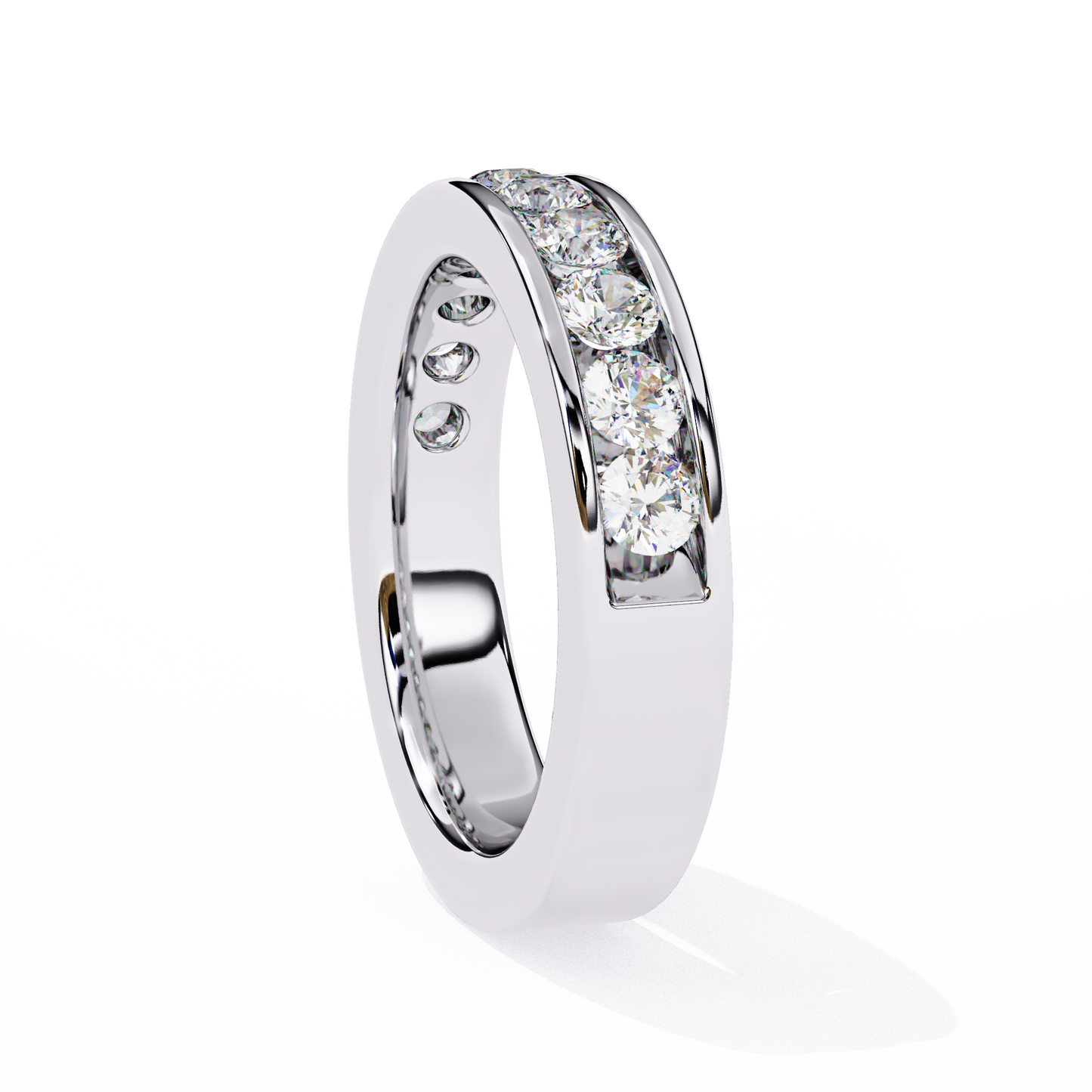 Channel Set Diamond Band Ring