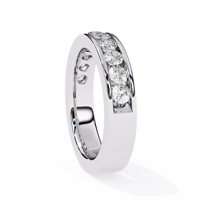 Channel Set Diamond Band Ring