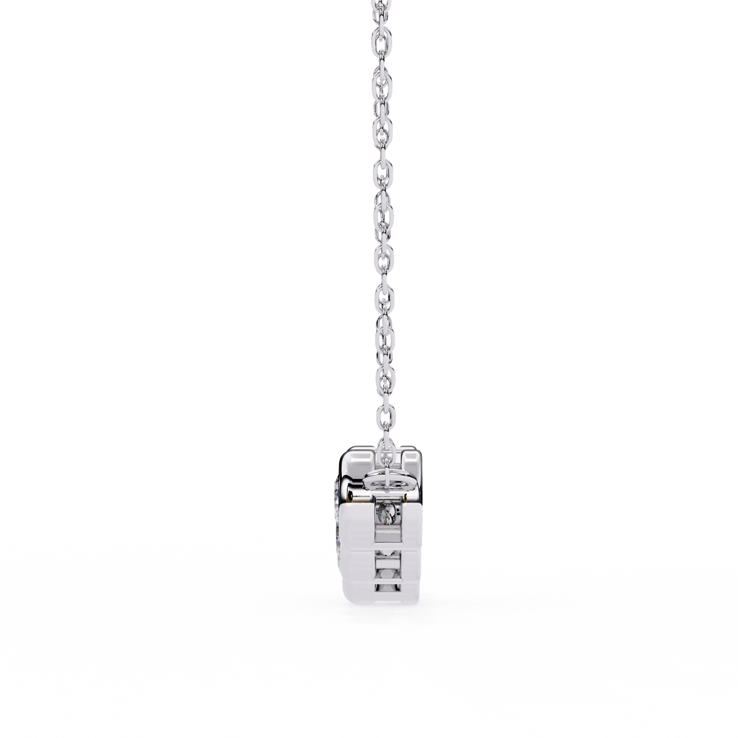Aurora Bezel Set Diamond Bar Pendant
