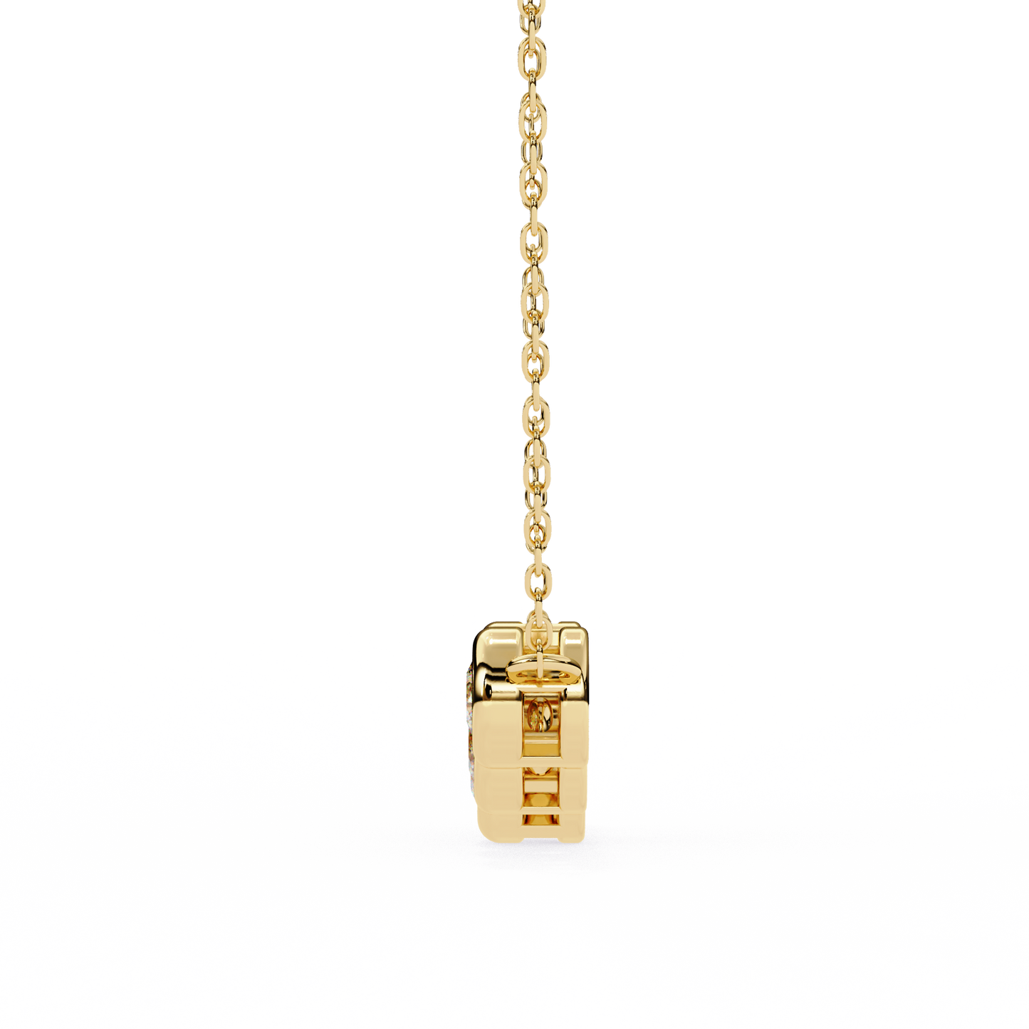 Aurora Bezel Set Diamond Bar Pendant