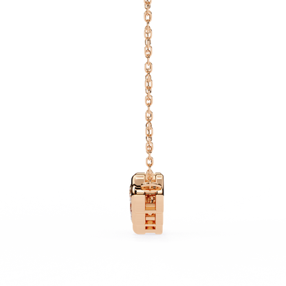 Aurora Bezel Set Diamond Bar Pendant