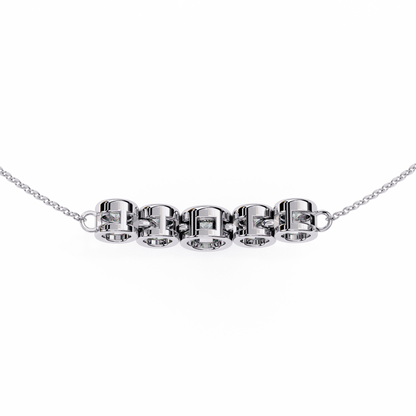 Aurora Bezel Set Diamond Bar Pendant