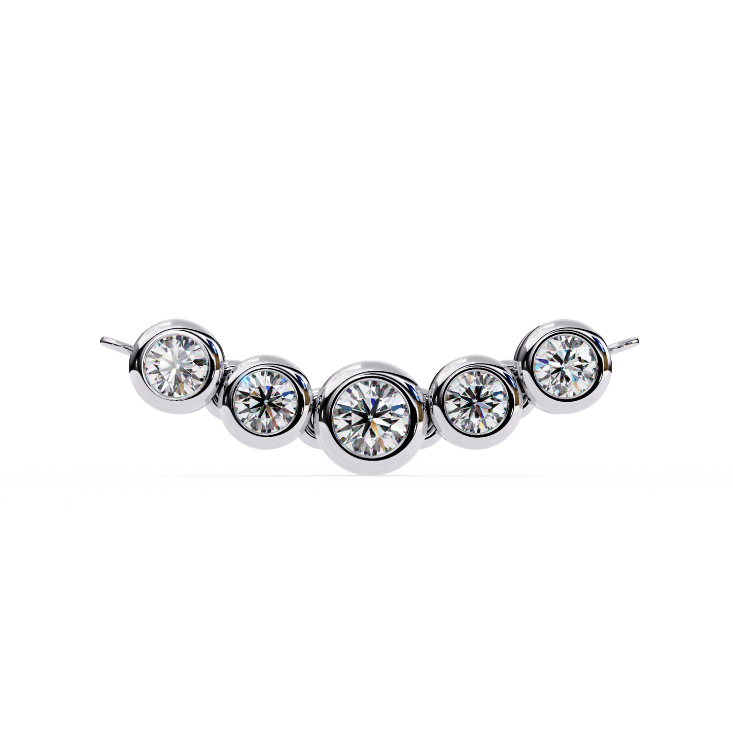 Aurora Bezel Set Diamond Bar Pendant