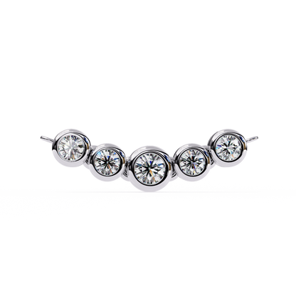 Aurora Bezel Set Diamond Bar Pendant