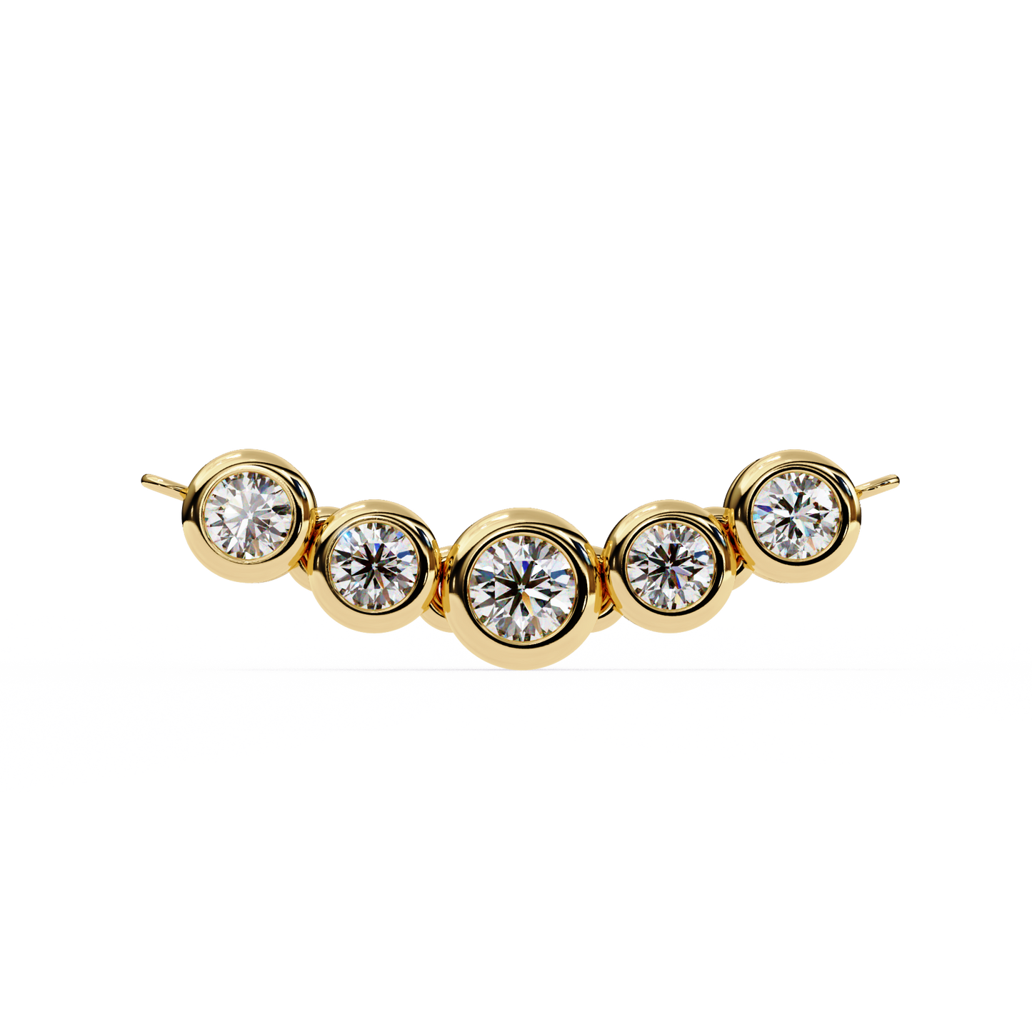 Aurora Bezel Set Diamond Bar Pendant