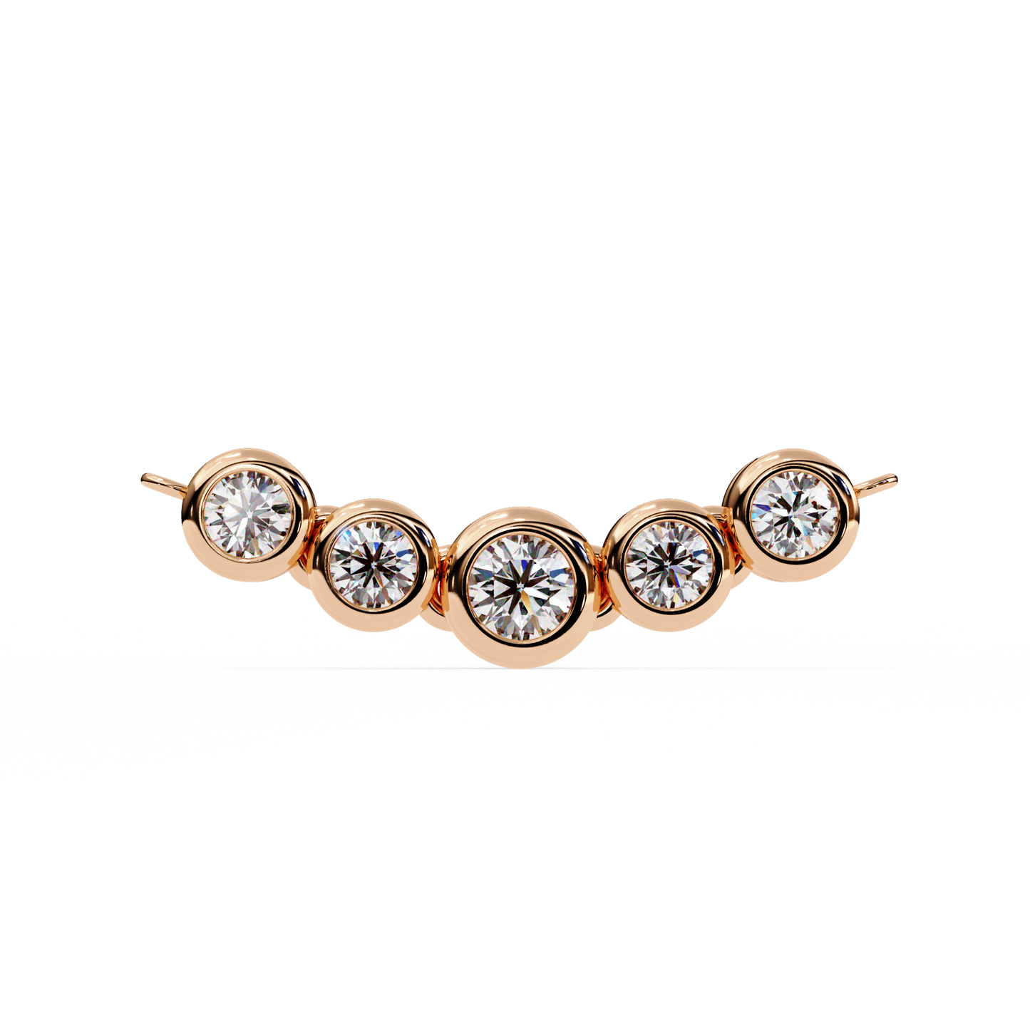 Aurora Bezel Set Diamond Bar Pendant