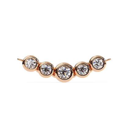 Aurora Bezel Set Diamond Bar Pendant