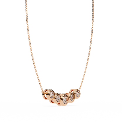 Aurora Bezel Set Diamond Bar Pendant