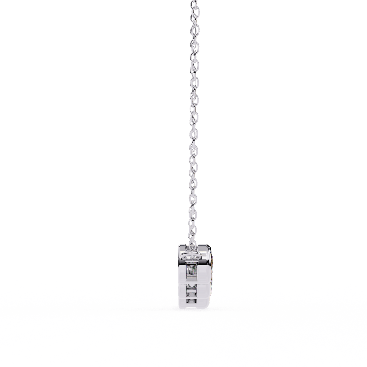 Aurora Bezel Set Diamond Bar Pendant
