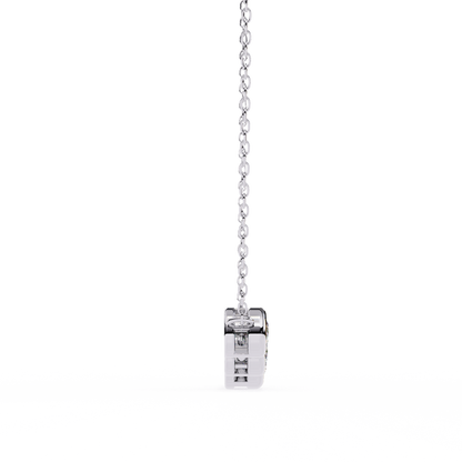 Aurora Bezel Set Diamond Bar Pendant