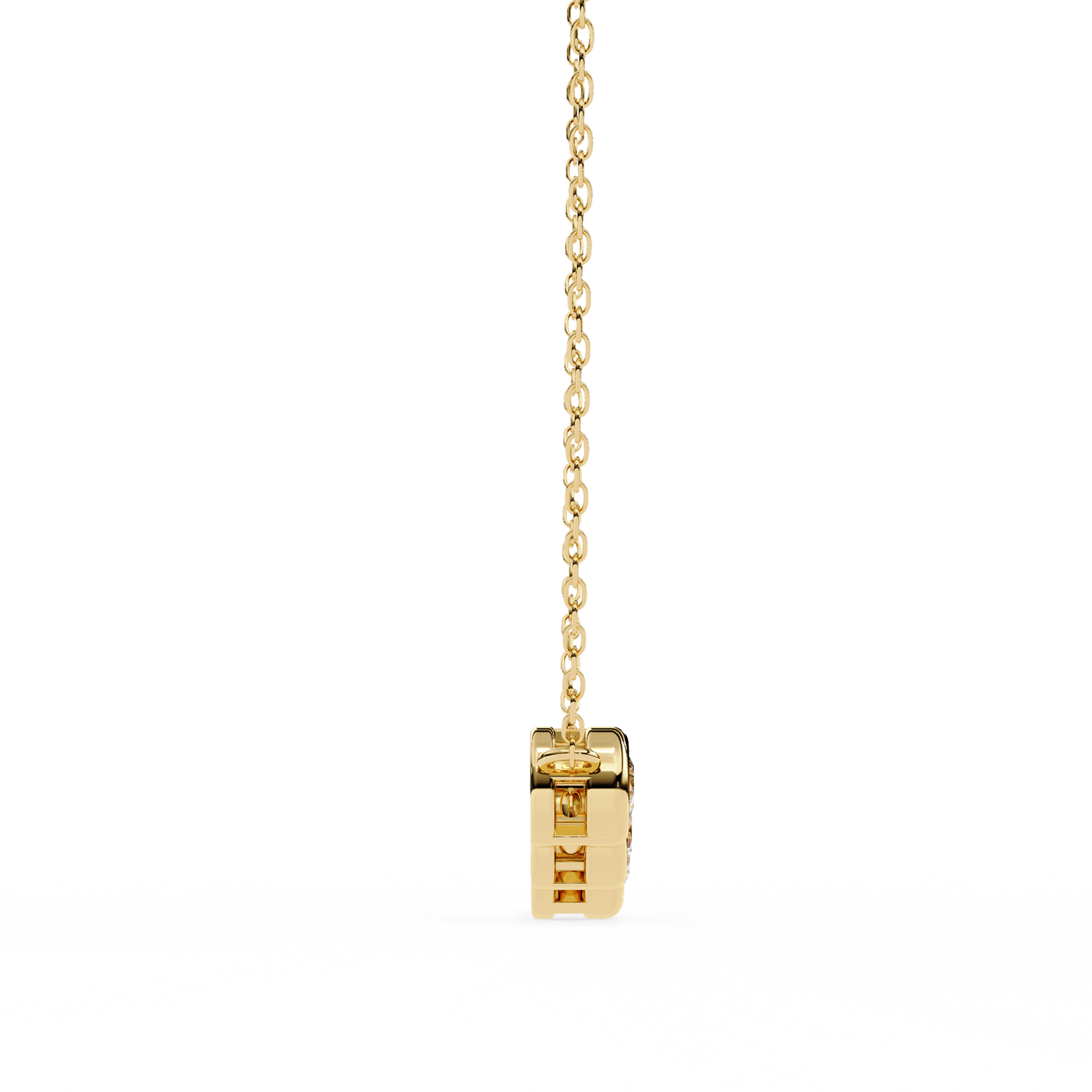 Aurora Bezel Set Diamond Bar Pendant