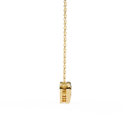 Aurora Bezel Set Diamond Bar Pendant