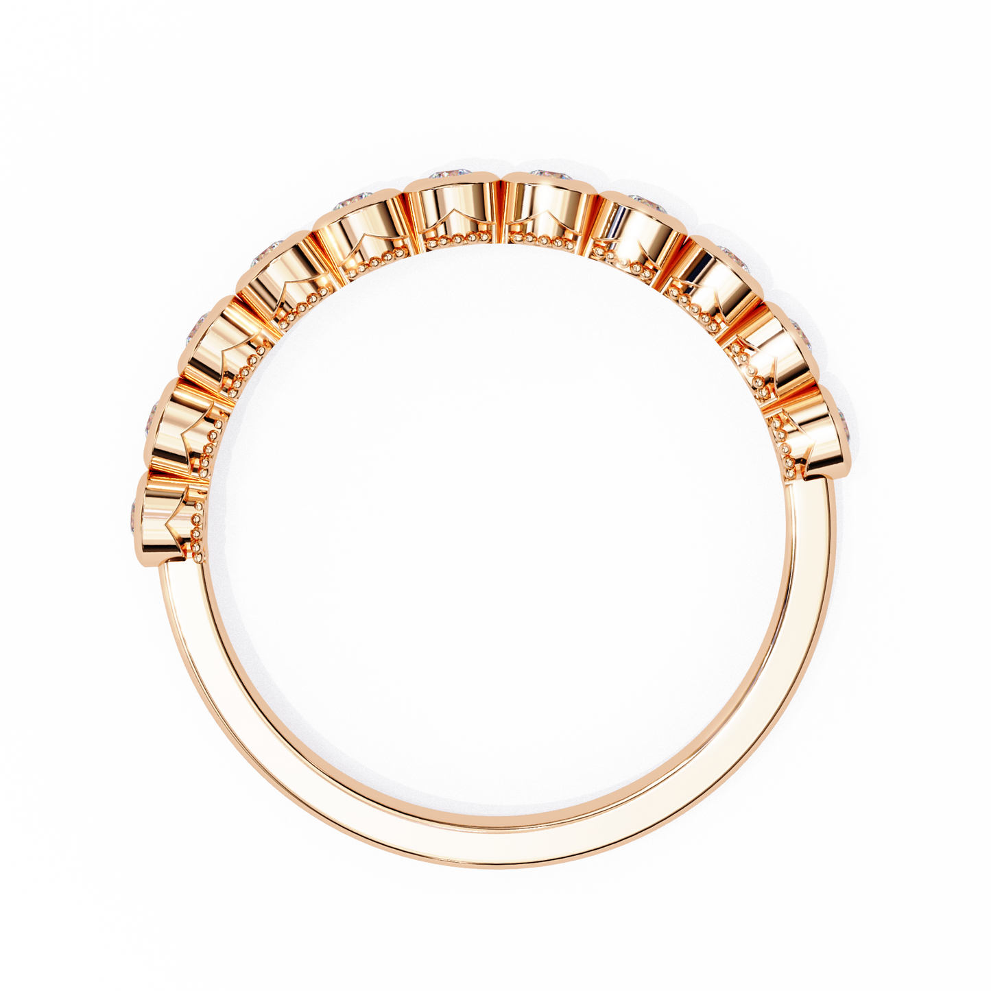 Bezel Set Diamond Eternity Ring – Sleek Minimal Band