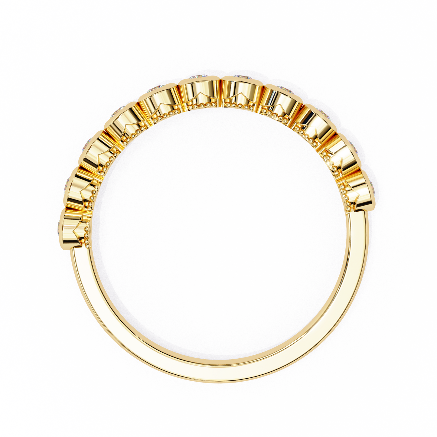 Bezel Set Diamond Eternity Ring – Sleek Minimal Band