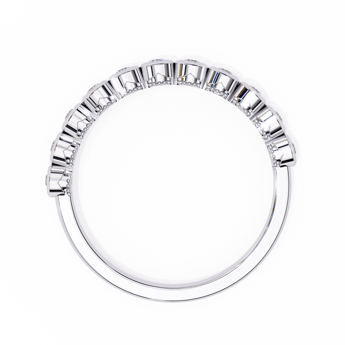 Bezel Set Diamond Eternity Ring – Sleek Minimal Band