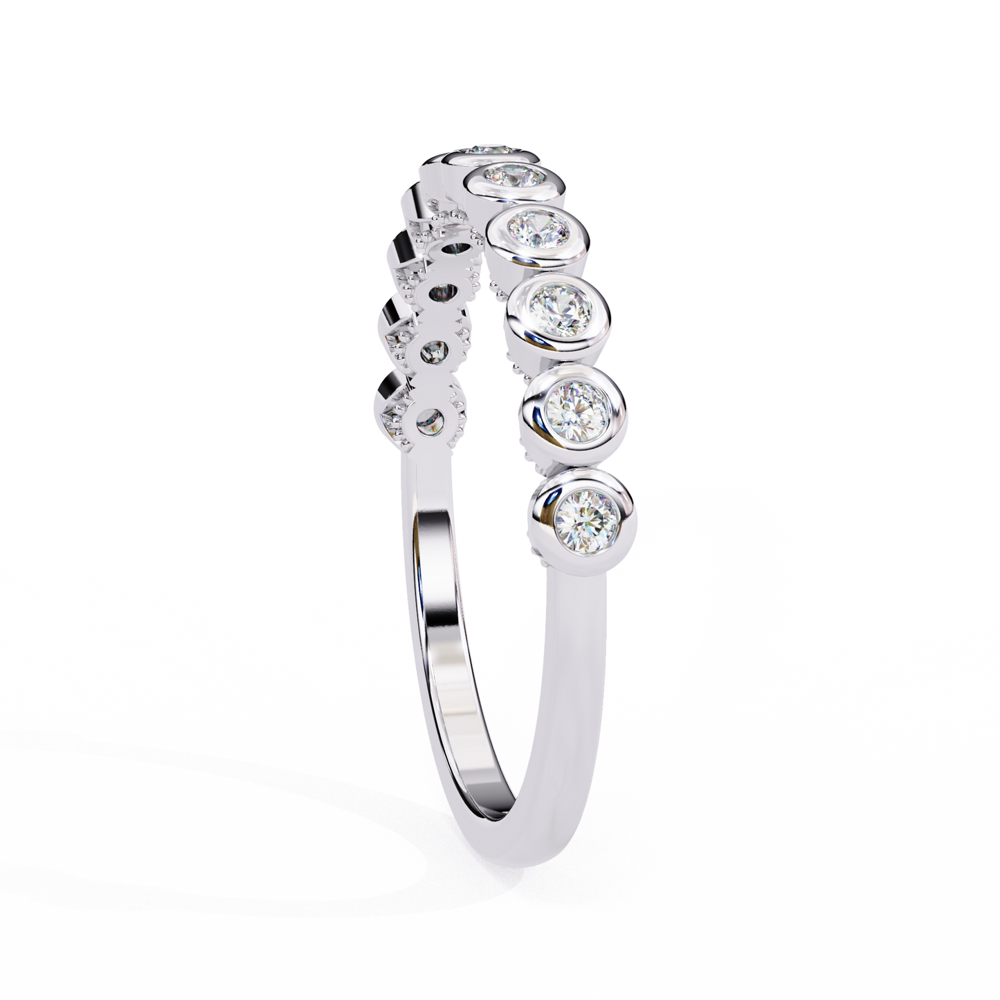 Bezel Set Diamond Eternity Ring – Sleek Minimal Band