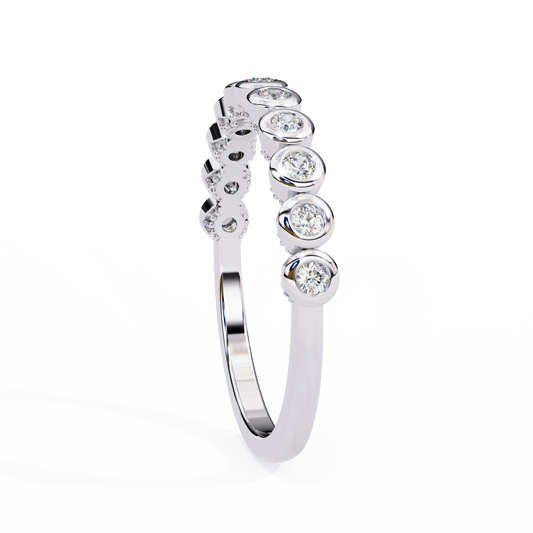 Bezel Set Diamond Eternity Ring – Sleek Minimal Band