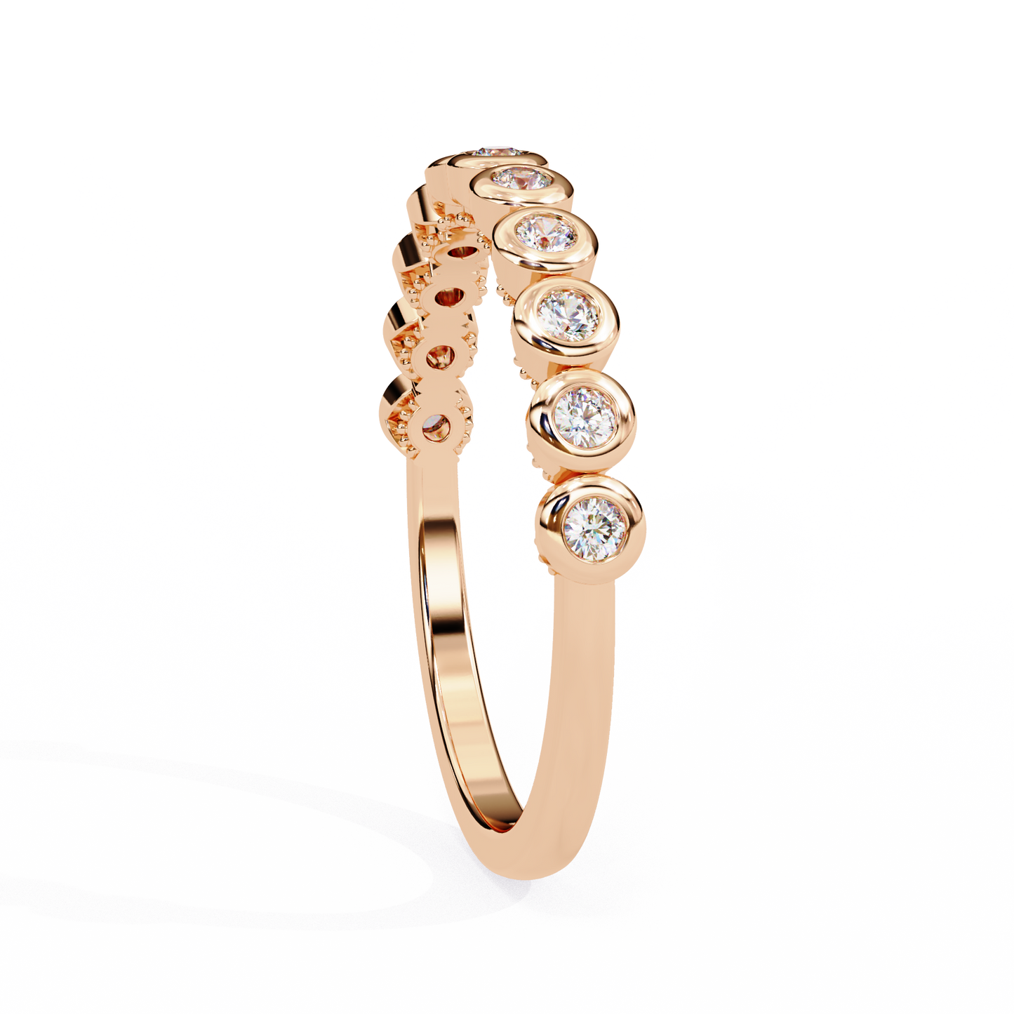 Bezel Set Diamond Eternity Ring – Sleek Minimal Band