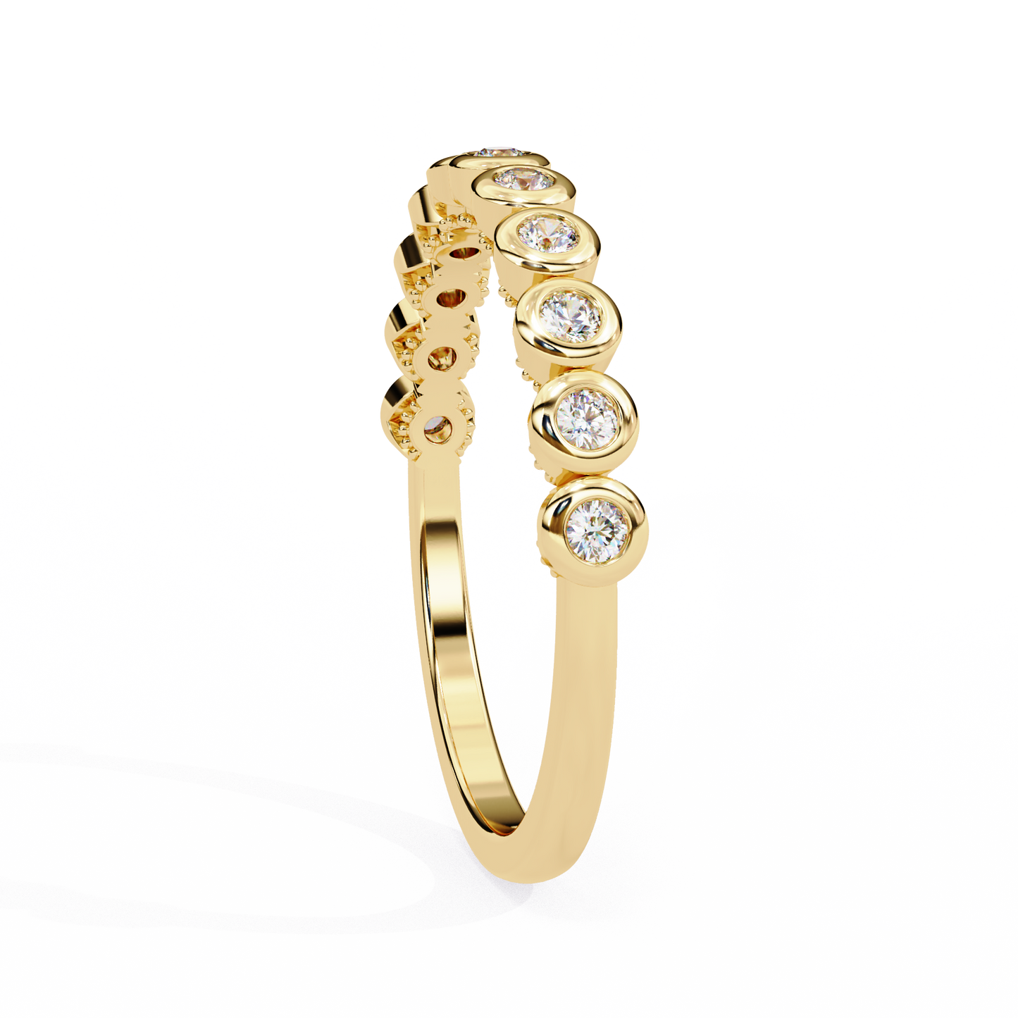 Bezel Set Diamond Eternity Ring – Sleek Minimal Band